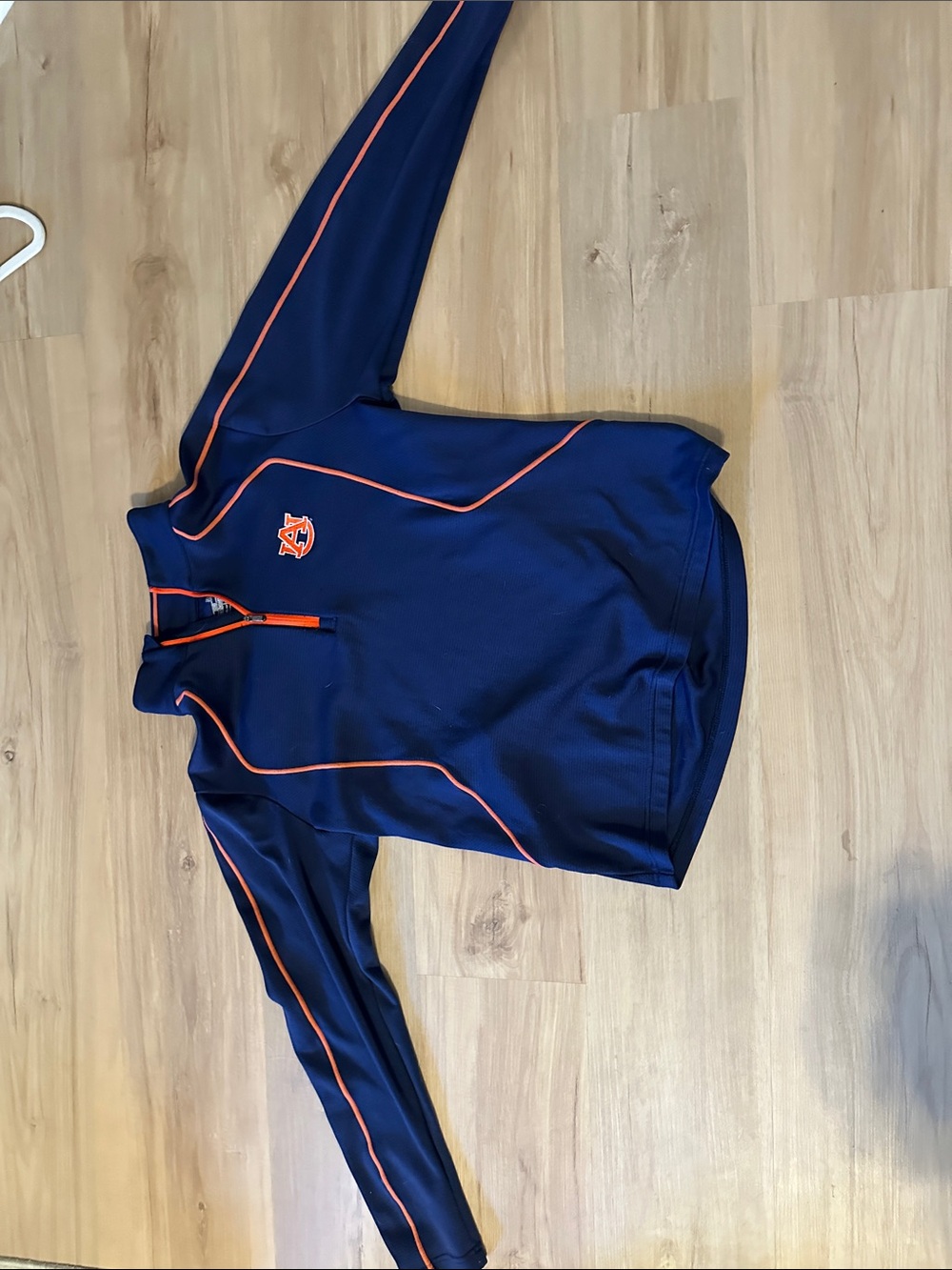 Under Armour Auburn Navy and Orange Quarter-Zip Performance Pullover